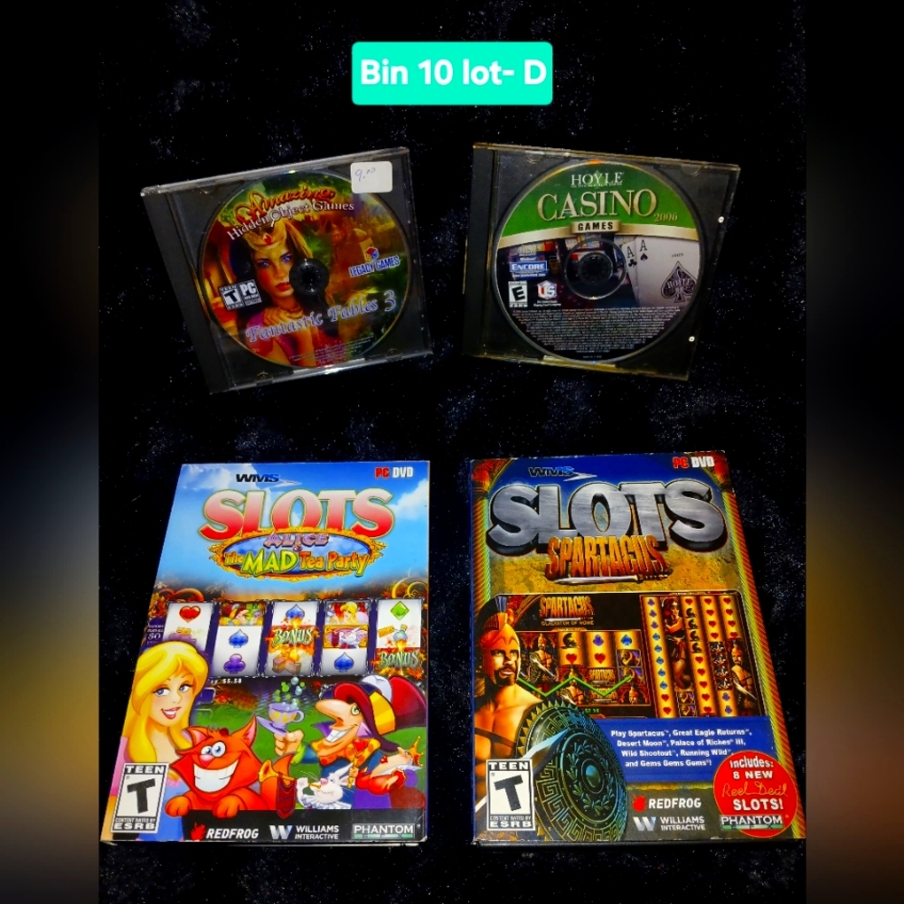 4- Casino Slots Video Game Lot Collection